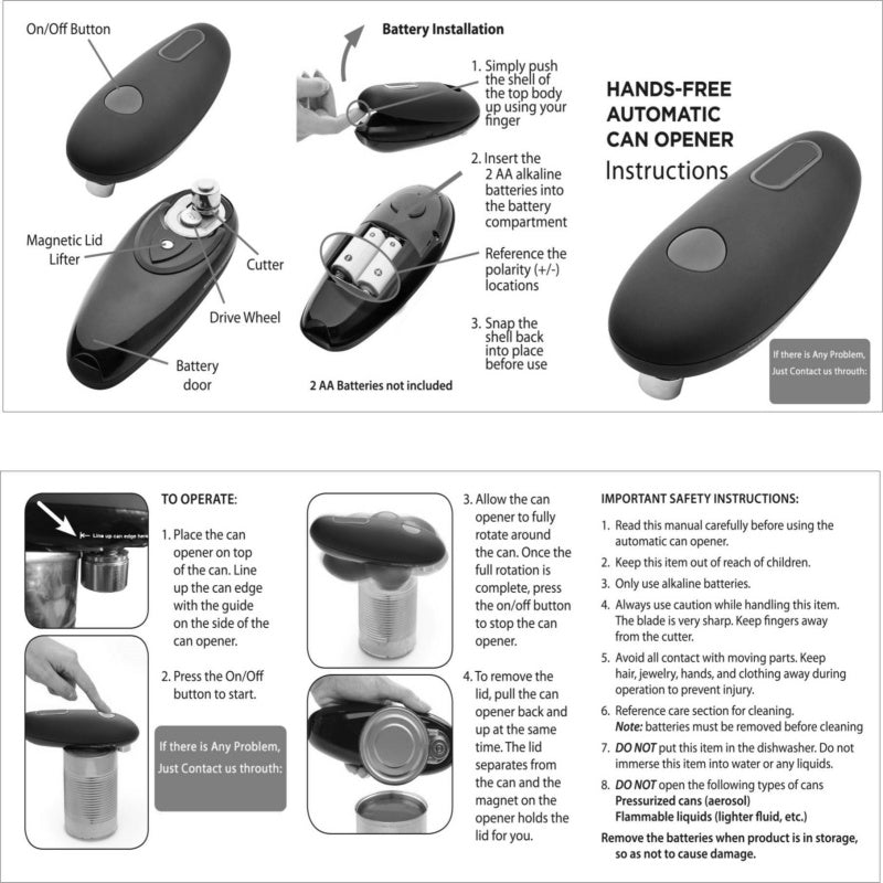 Smart Electric Can Opener – No Struggle, Just Press