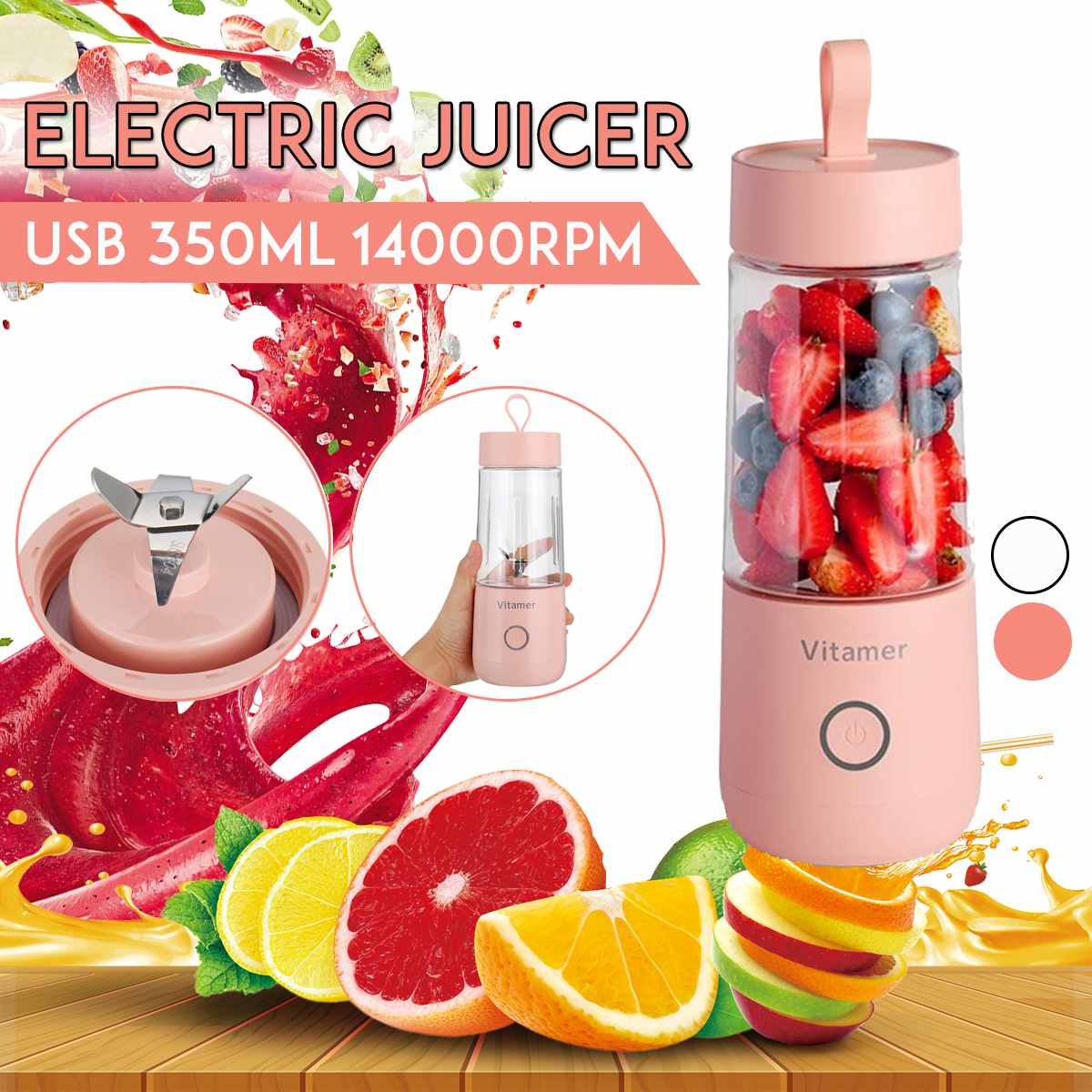 Portable USB Blender for Fresh Smoothies Anytime Anywhere